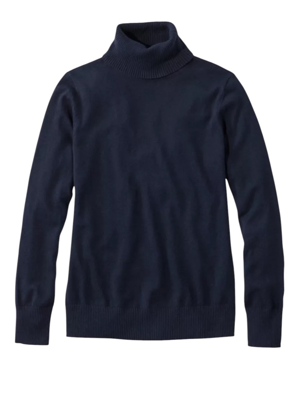LL Bean Cotton & Cashmere Turtleneck sweater in black size L like new condition